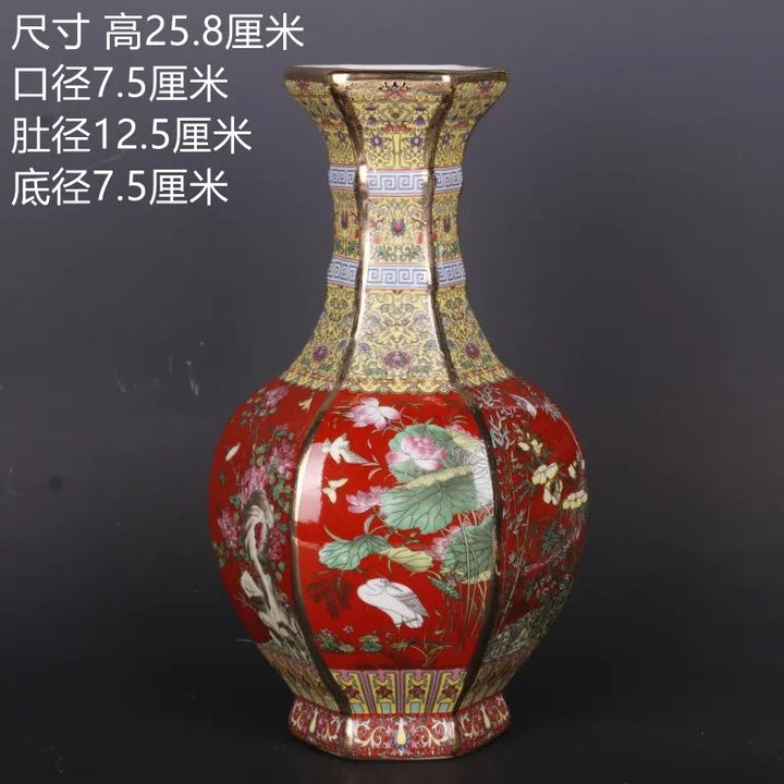 Antyczny Królewski Chiński Wazon Porcelanowy