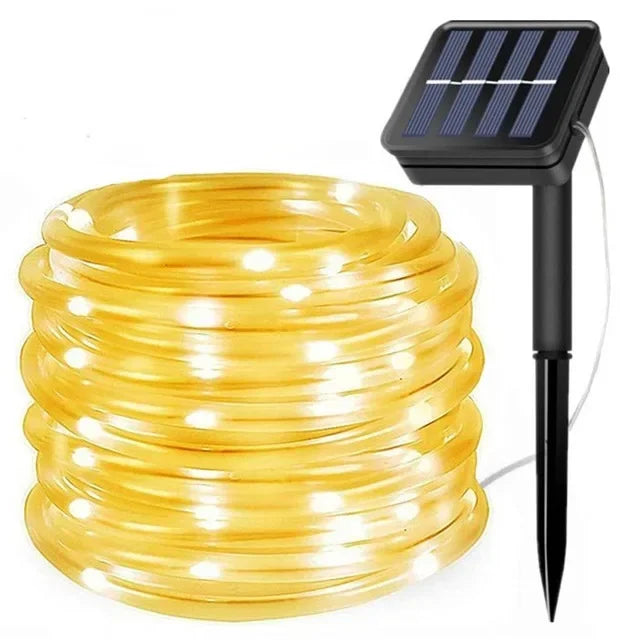 Lampki solarne LED - Zewnętrzne wodoodporne lampki na Boże Narodzenie, do ogrodu, trawnika, drzew, ogrodzenia i dekoracji ścieżek