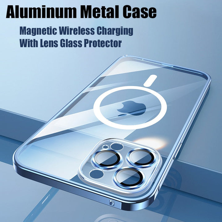 Metalowy Zderzak Aluminiowa Magnetyczna Etui na Telefon