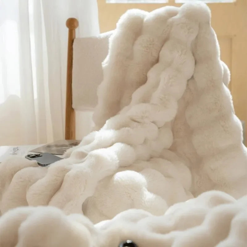 PlushCozy | Sztuczny futerko zimowy koc