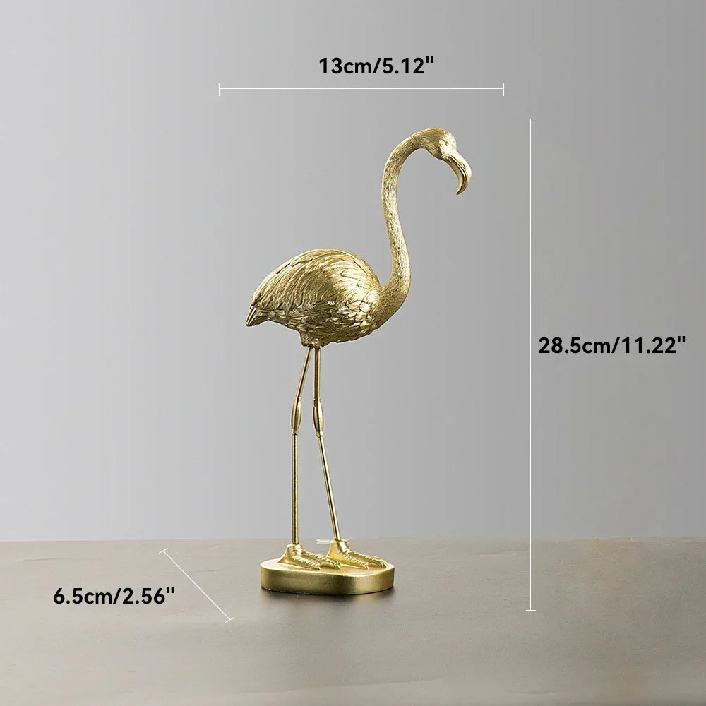 Figurka Flaminga Nordic Figurine Statua Rzeźba Dekoracja do Salonu Biura na Ślub Przyjęcie Ornamenty Dekoracja Domowa Akcesoria