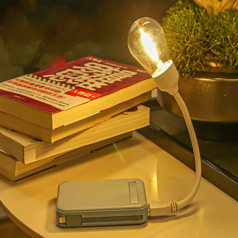 USB LED Obracająca się Lampka Nocna – Elastyczna Lampka do Czytania w Ruchu |