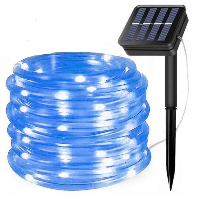 Lampki solarne LED - Zewnętrzne wodoodporne lampki na Boże Narodzenie, do ogrodu, trawnika, drzew, ogrodzenia i dekoracji ścieżek