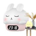 Bunny Cyfrowy Zegar Alarmowy z Trenerem Snu i Nocną Lampką