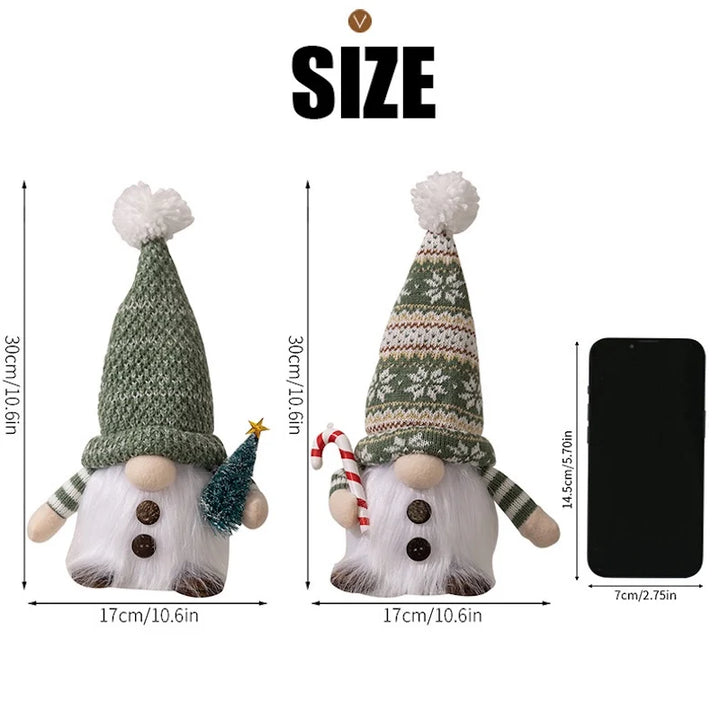 Dekoracja Świątecznego Gnomka | LED Nocna Lampa | Ciepłe Świecące Ozdoby Świąteczne
