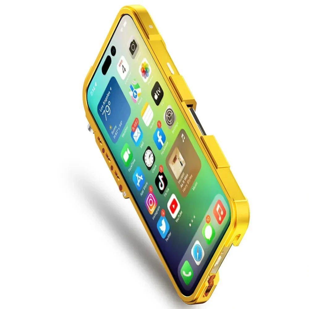 Taktyczna Obudowa iPhone z Odpornością na Wstrząsy i Aluminiową Ramą
