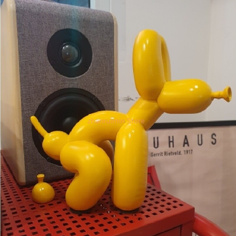 Rzeźba Psa z Balonów, Statua Sztuki Balonowej, Mini Figurka Kolekcjonerska, Dekoracja Domowa, Figura Żywiczna, Akcesoria Biurkowe, Dekoracja Pokoju