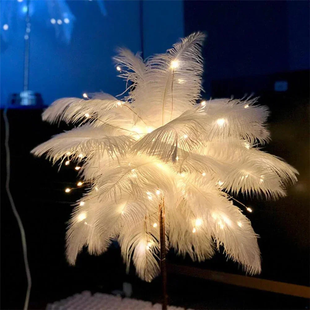 Lampa stołowa LED z wiosennym motywem, nocna lampka, zasilana przez USB, z pilotem, lampy nocne