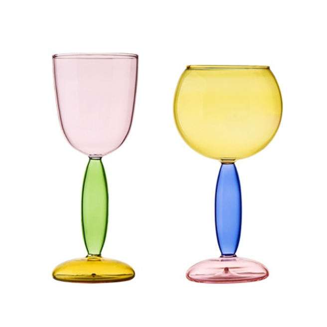Szkło borokrzemowe 3-kolorowe - Kieliszek do wina