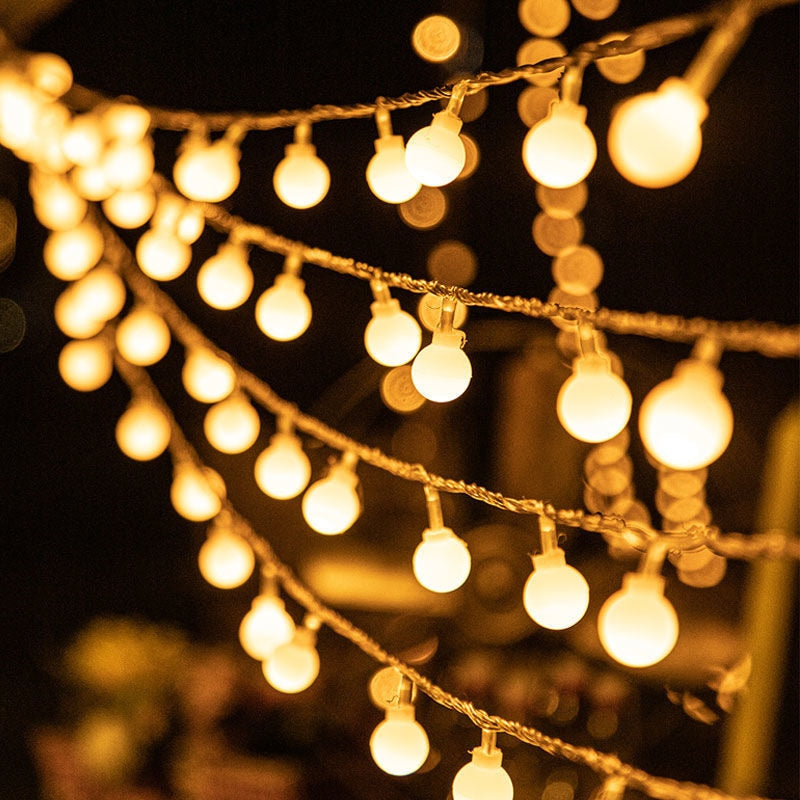Świecące LED Fairy Bubble String Lights Świąteczne Oświetlenie