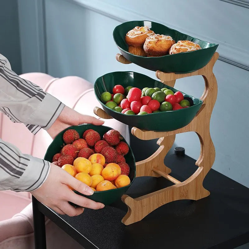 FruitTriad | Trójpoziomowa miska na owoce z plastiku