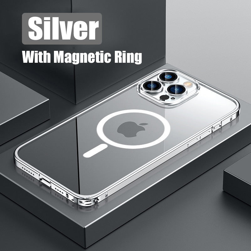 Metalowy Zderzak Aluminiowa Magnetyczna Etui na Telefon