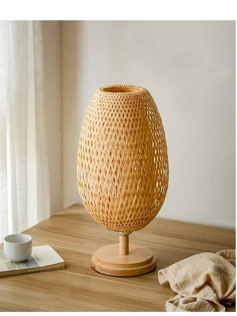 Lampa rattanowa - Bezstopniowa lampa koszykowa do dekoracji sypialni i salonu