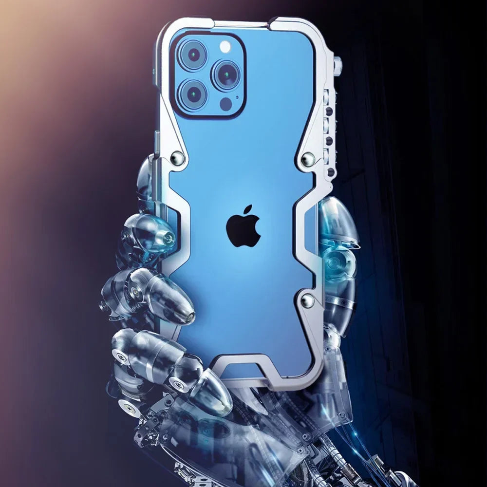 Taktyczna Obudowa iPhone z Odpornością na Wstrząsy i Aluminiową Ramą