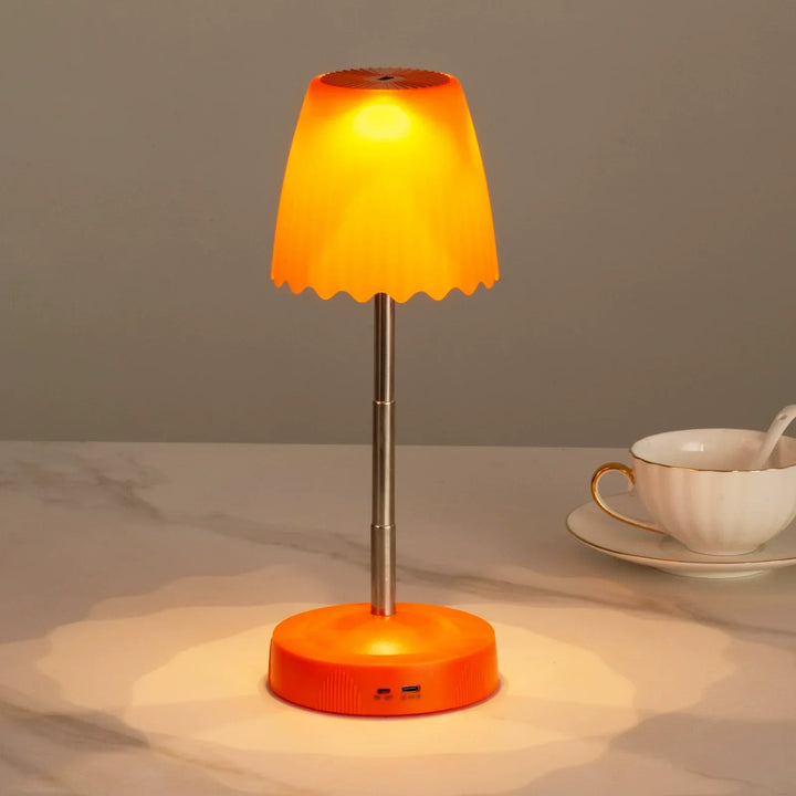 Wiralna Lampa Nocna z Bezprzewodowym Ładowaniem, Kreatywna Lampa Atmosferyczna na Nocny Stolik