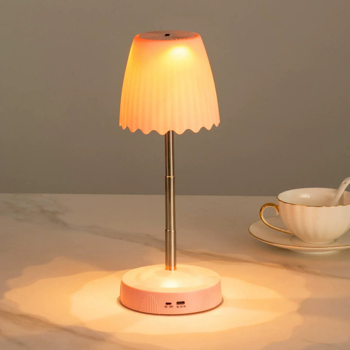 Wiralna Lampa Nocna z Bezprzewodowym Ładowaniem, Kreatywna Lampa Atmosferyczna na Nocny Stolik