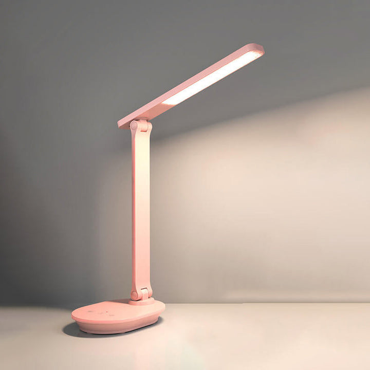 Nowoczesna podwójna składana lampa biurkowa LED do pielęgnacji oczu, bezprzewodowa, ładowalna