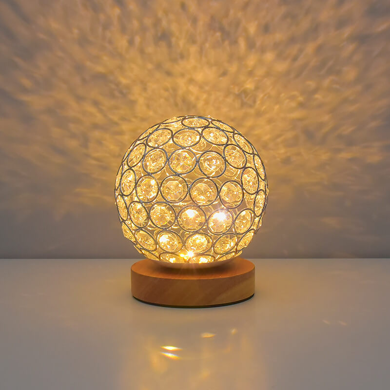 Nowoczesna minimalistyczna okrągła lampa biurkowa LED z możliwością ładowania przez USB