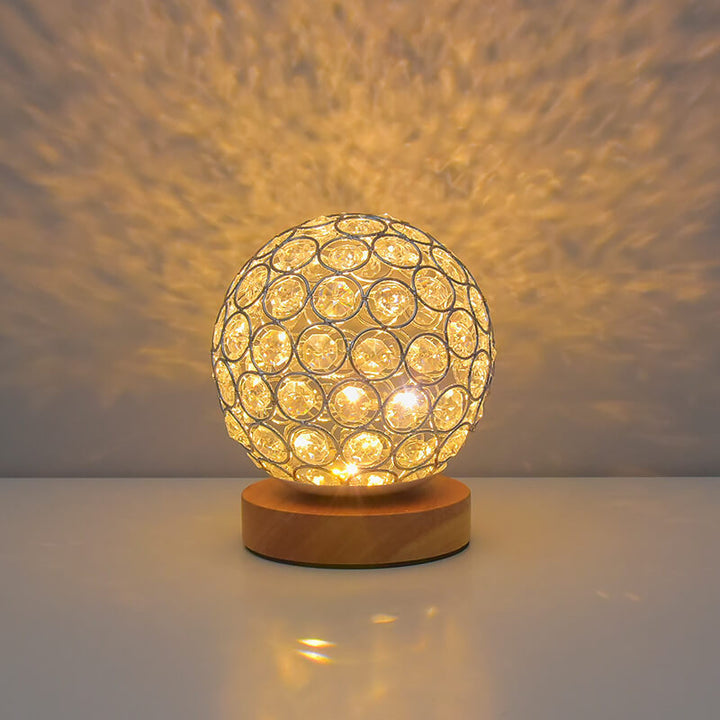Nowoczesna minimalistyczna okrągła lampa biurkowa LED z możliwością ładowania przez USB