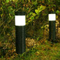 Zewnętrzna Słoneczna Rattanowa Cylindryczna Lampa LED do Ogrodu i Terenów Zielonych