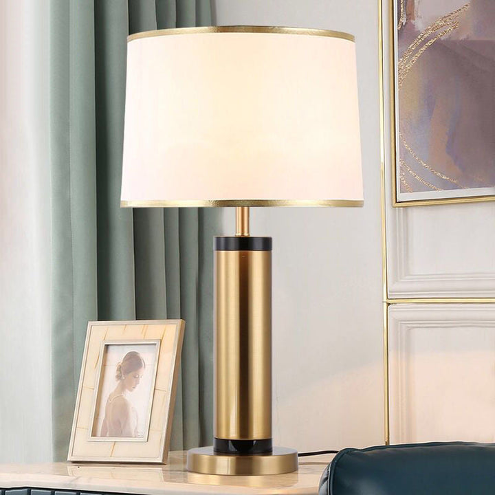Nowoczesna Przejrzysta Lampa Stołowa z Żelaza z Cylindrycznym Kształtem na 1 Żarówkę do Salonu