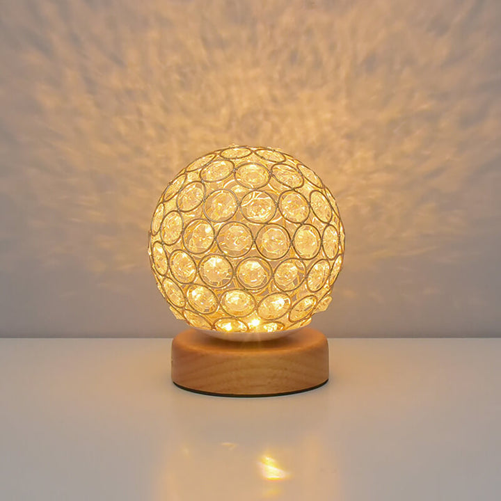 Nowoczesna minimalistyczna okrągła lampa biurkowa LED z możliwością ładowania przez USB