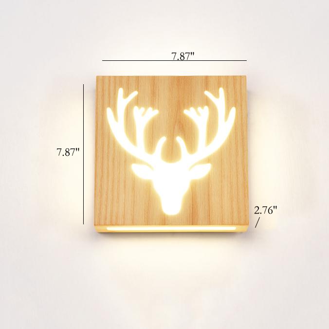 Lampa ścienna - WoodGlow - Elegancka LED - Esencja życia wewnątrz i na zewnątrz