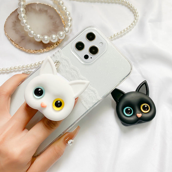 3D Uroczy Uchwyt na Telefon z Kotkiem i Mini Lustrem
