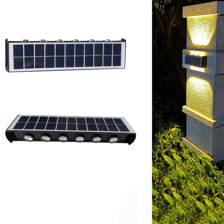 Nowoczesna Prostota Solarna Wodoodporna Prostokątna Lampa LED z ABS PMMA do Użytku Zewnętrznego