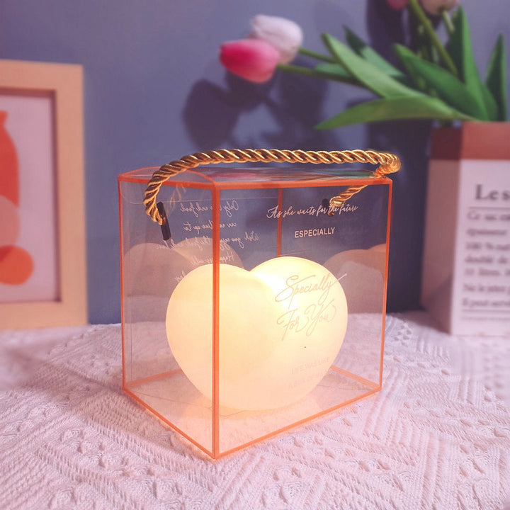 LuvSphere Silikonowa Lampka LED na Noc | W Kształcie Serca | Lampa Stołowa | Ciepłe Światło Nastrojowe | Dekoracyjna