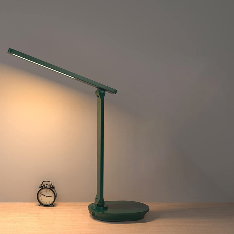 Nowoczesna podwójna składana lampa biurkowa LED do pielęgnacji oczu, bezprzewodowa, ładowalna