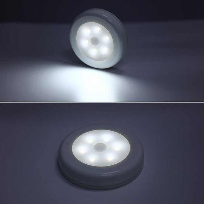IcoolGadgets Podczerwony czujnik ruchu PIR 6 LED bezprzewodowa lampa nocna detektor światła lampa ścienna automatyczne włączanie/wyłączanie zasilanie bateryjne