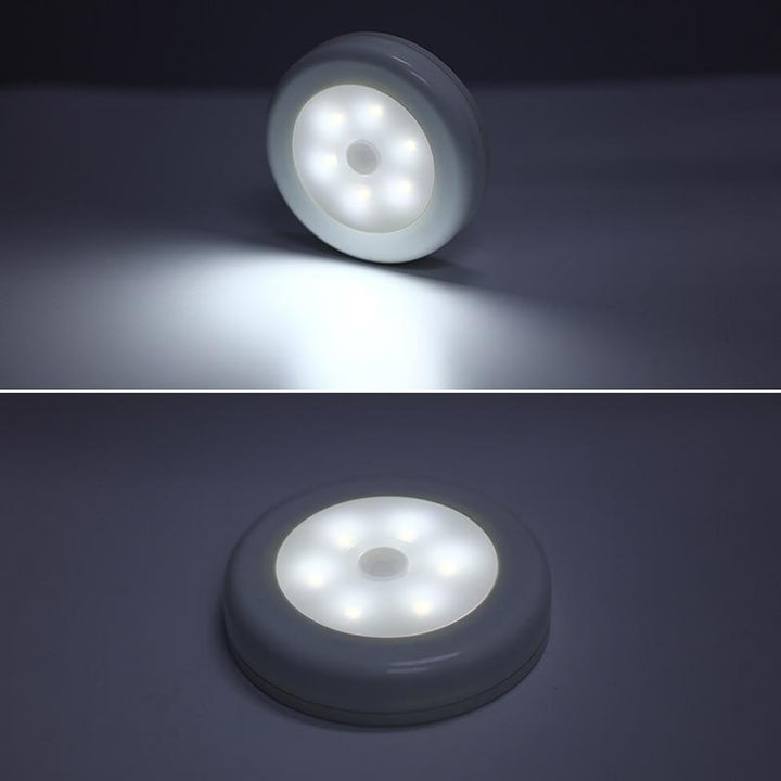 IcoolGadgets Podczerwony czujnik ruchu PIR 6 LED bezprzewodowa lampa nocna detektor światła lampa ścienna automatyczne włączanie/wyłączanie zasilanie bateryjne