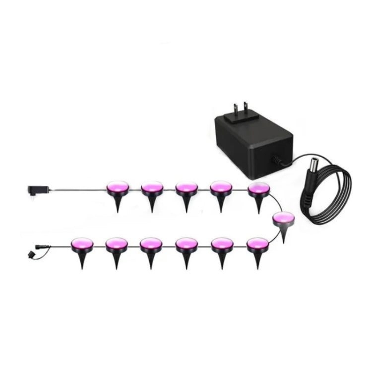 CP01 Zewnętrzna WIFI Inteligentna Lampa Ogrodowa z Kontrolą APP Synchronizacja Muzyki Zewnętrzne Lampy Gruntowe (Wtyczka US)