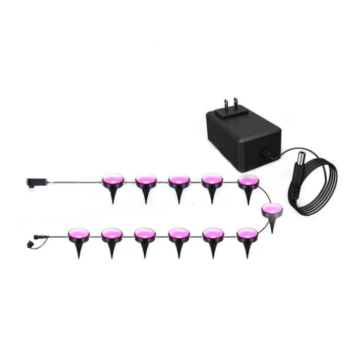 CP01 Zewnętrzna WIFI Inteligentna Lampa Ogrodowa z Kontrolą APP Synchronizacja Muzyki Zewnętrzne Lampy Gruntowe (Wtyczka US)