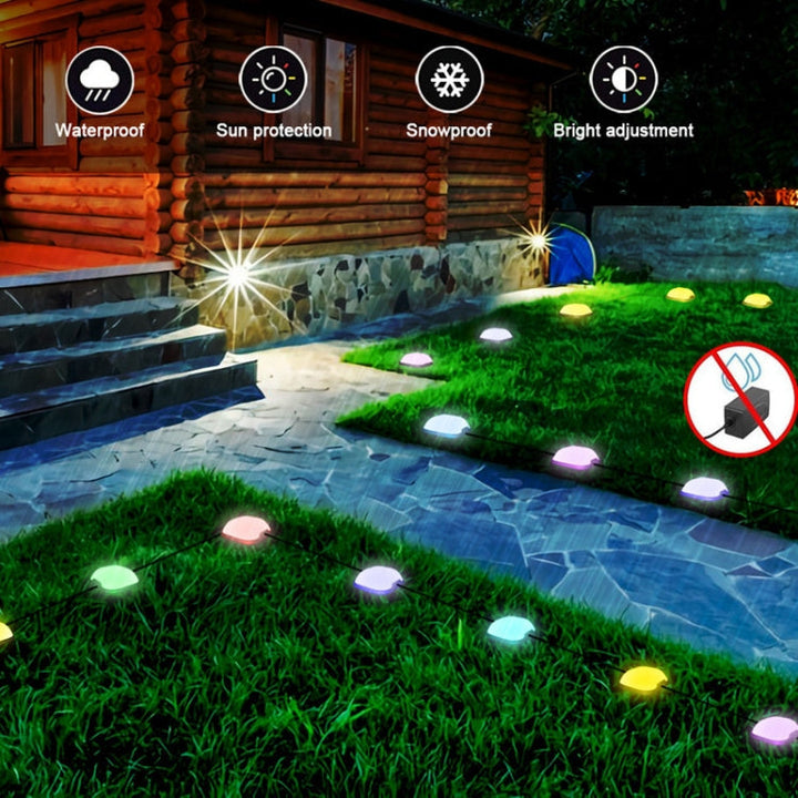 CP01 Zewnętrzna WIFI Inteligentna Lampa Ogrodowa z Kontrolą APP Synchronizacja Muzyki Zewnętrzne Lampy Gruntowe (Wtyczka US)
