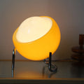 Lampa Stołowa Aurivio | Szkło i Stal Nierdzewna | Retro-Nordycki Design | LED Nocna Lampa Beżowa/Pomarańczowa | Ø21×H25 cm