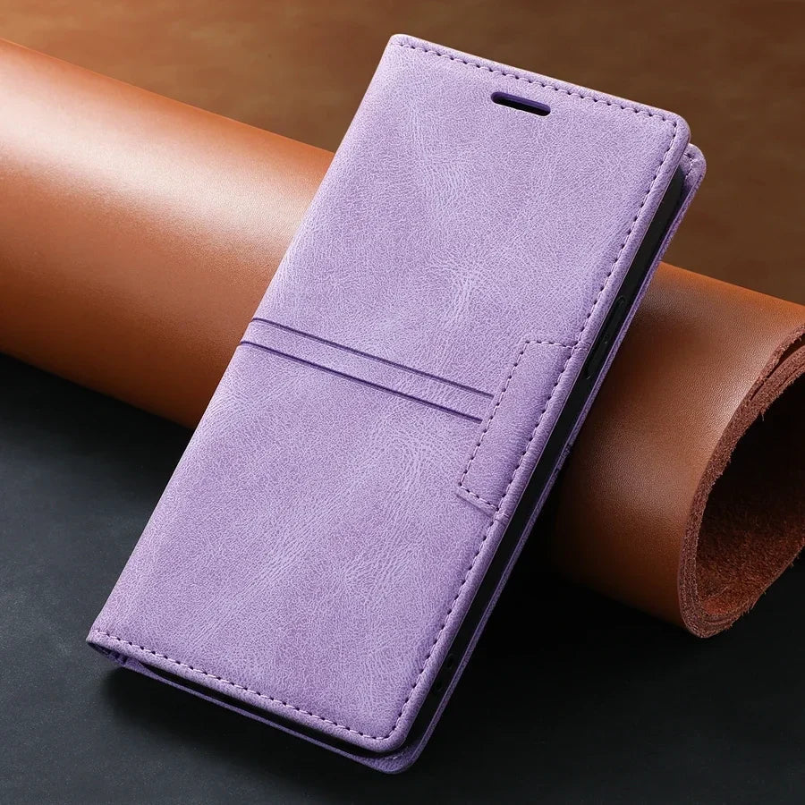 Etui na telefon z portfelem i magnetycznym zapięciem