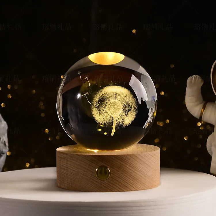 Świecące 3D Kryształowe Lampy Nocne – Unikalne Prezenty na Każdą Okazję