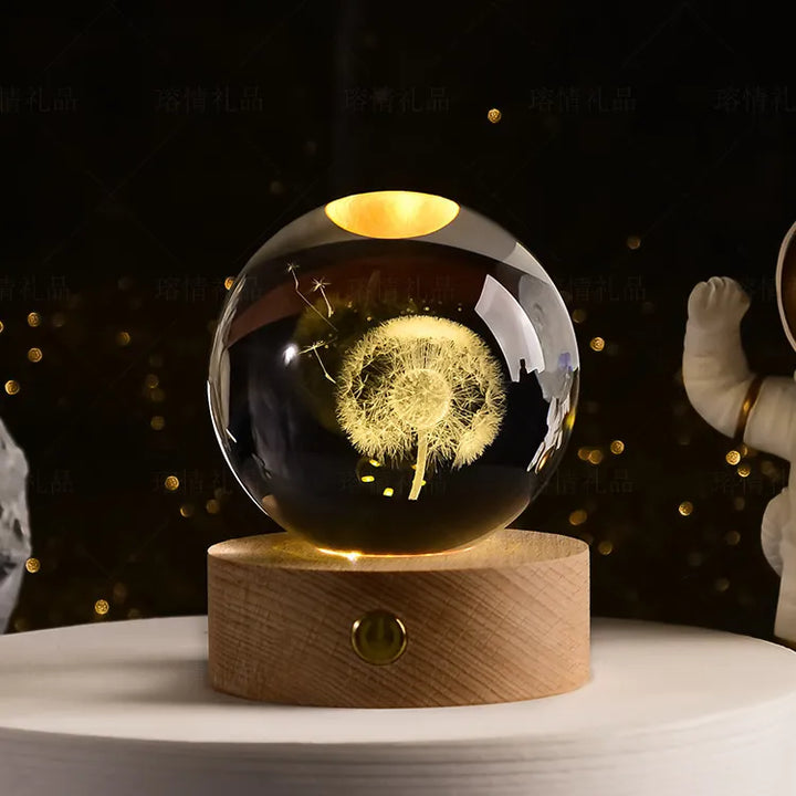 Świecące 3D Kryształowe Lampy Nocne – Unikalne Prezenty na Każdą Okazję