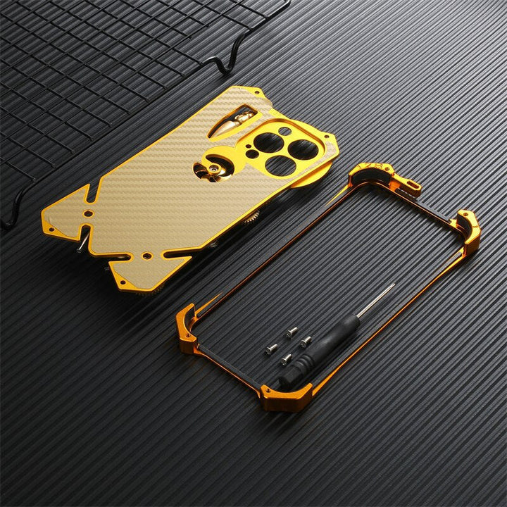 Mechaniczna Czaszka w Stylu Cyberpunk - Etui na iPhone