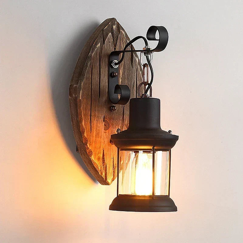 Retro Lampa Lantern Industrialna Lampa Ścienna