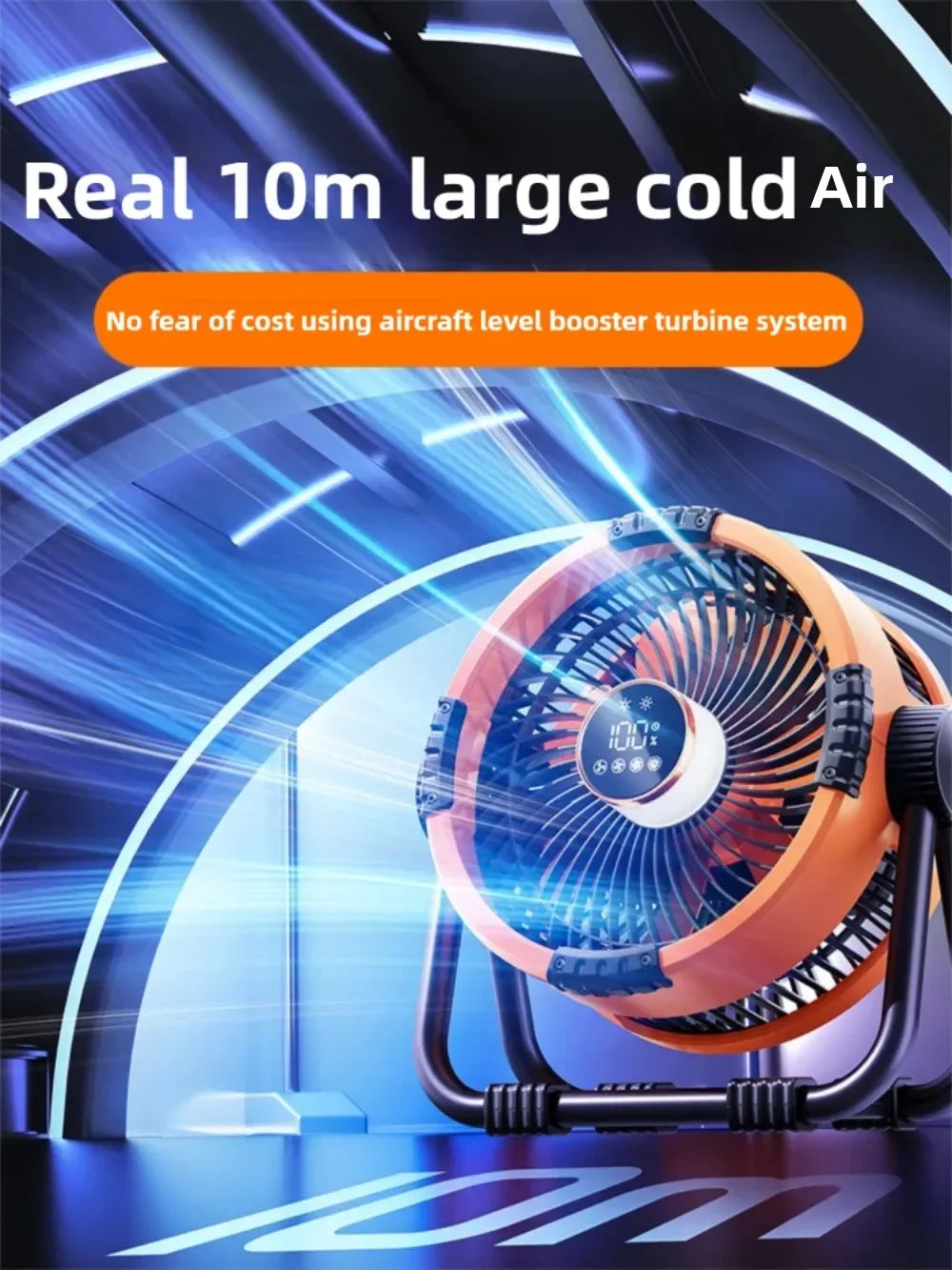 AEROLIA NightCool | Wentylator 4-w-1 i Lampa Nocna | Bateria 20000mAh | Możliwość Użycia w Wersji Wiszącej i Stojącej