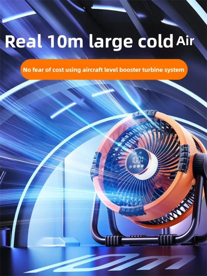 AEROLIA NightCool | Wentylator 4-w-1 i Lampa Nocna | Bateria 20000mAh | Możliwość Użycia w Wersji Wiszącej i Stojącej