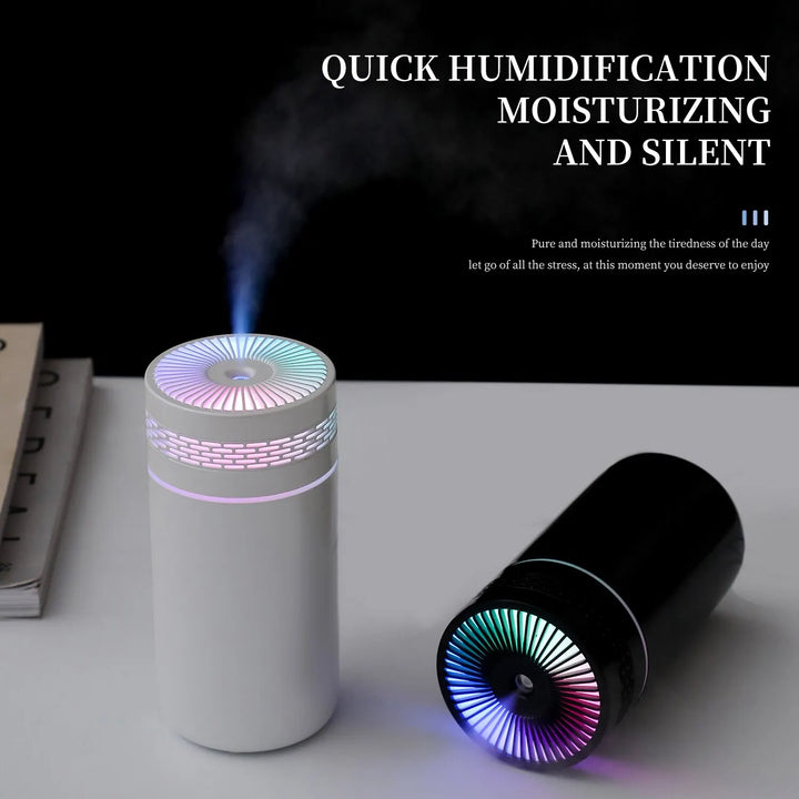 250ML Przenośny Nawilżacz Powietrza do Samochodu - USB LED Dyfuzor Olejków Eterycznych