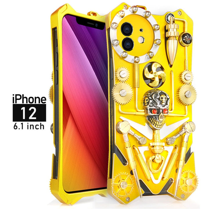 Etui na iPhone w stylu Cyberpunk z Mechanic Skull