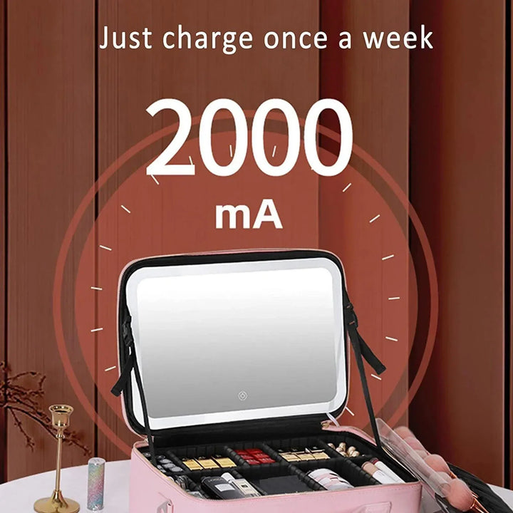 Kosmetyczka Podróżna z Lusterkiem LED