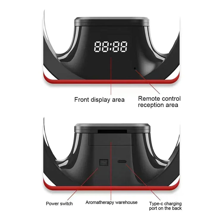 Dyfuzor Aromaterapeutyczny Bluetooth z Kołyszącymi Dźwiękami i Lampą Nocną