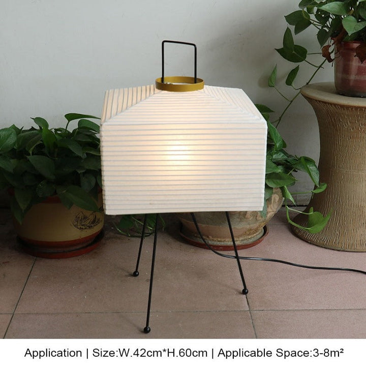Japońska Kreatywna Lampa Podłogowa z Trójnogiem
