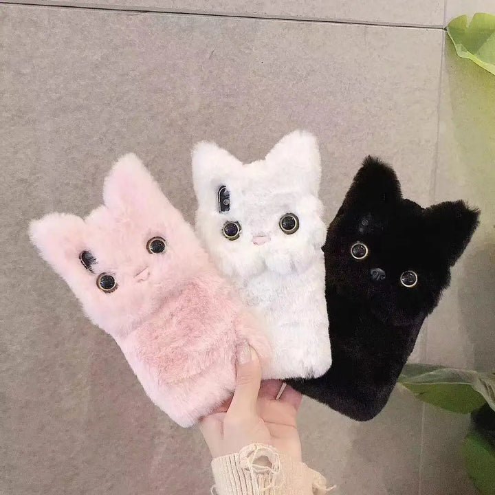 Puszysta Kotka Ciepła Pluszowa Etui na iPhone&